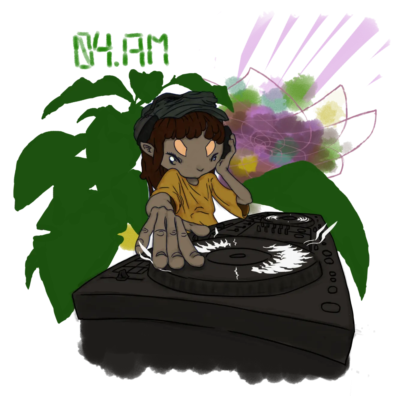 epic jungle dj drawing